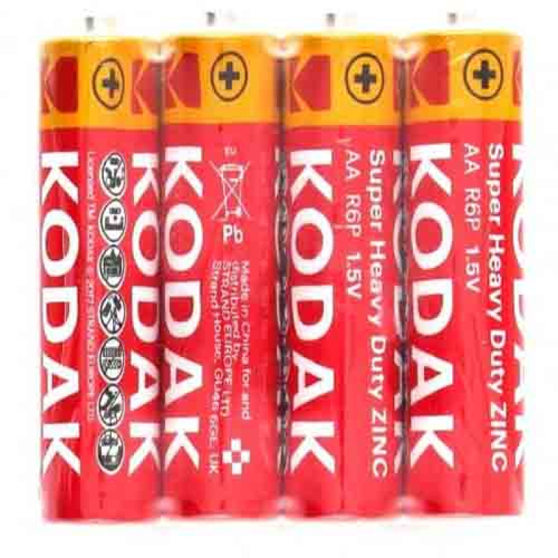 Батарейки Kodak Super Heavy Duty ZINC R06 size AA 1.5V (пальчикові) 60 шт