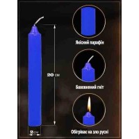 Свічка господарська синя 19 х 200 мм