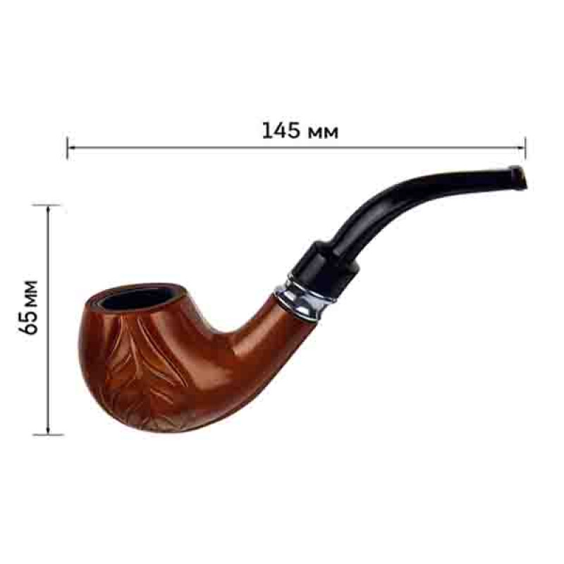 Трубка для куріння тютюну "Кленовий Лист" бакелітова — 145 мм
